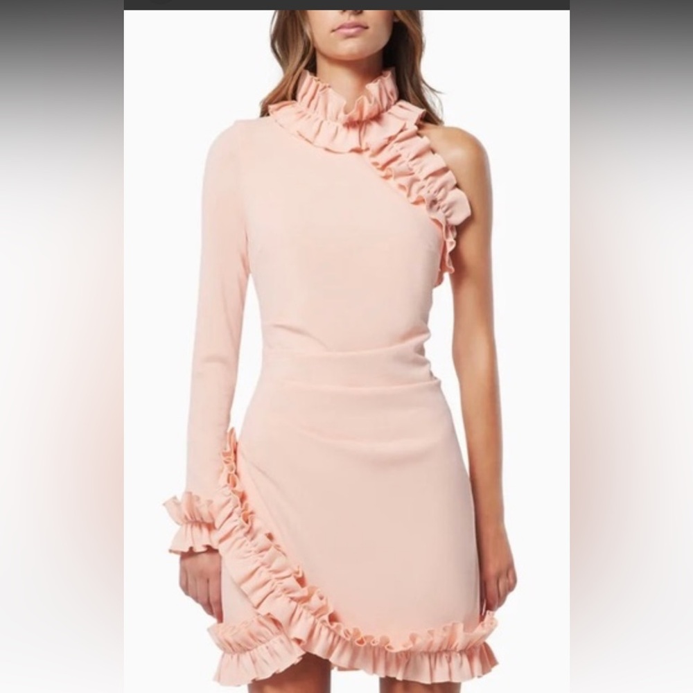 Women's One-Shoulder Ruffle Dress